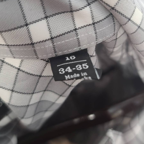 Nordstrom Traditional Fit Smart Care Wrinkle Free Button Shirt Size 16 34 35 - Picture 5 of 6